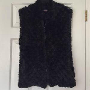 Black rabbit vest